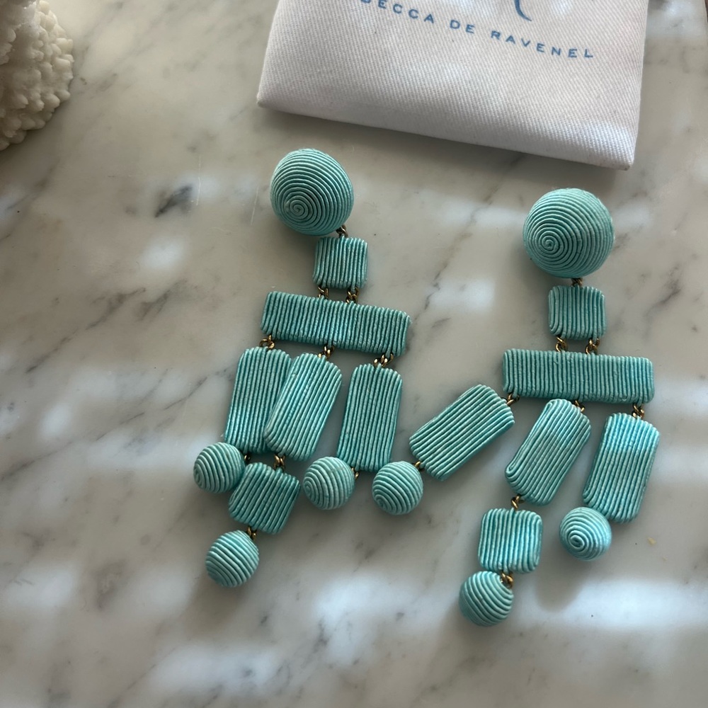 Turquoise rebecca de ravenel earrings